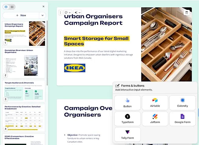 Create the narrative that guides a buying decision. interface
