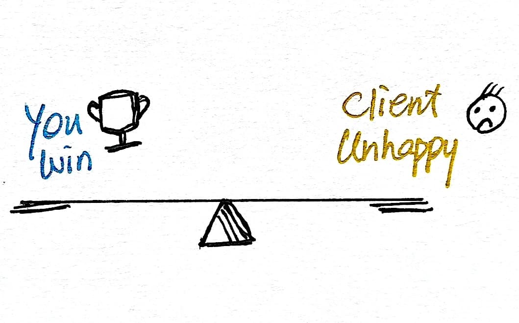 You Win Client Loses Seesaw | Signal Leading